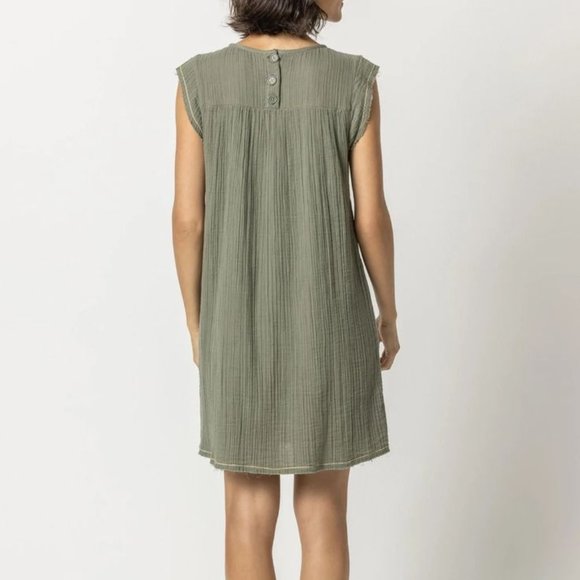 LILLA P CAP SLEEVE SHIFT DRESS ALOE SIZE S NWT - Picture 2 of 13